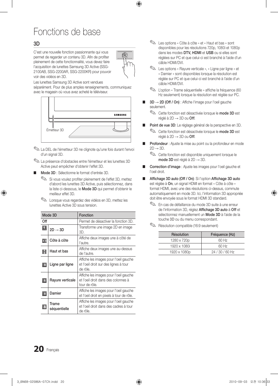 Fonctions de base | Samsung PN63C8000YFXZA User Manual | Page 152 / 198