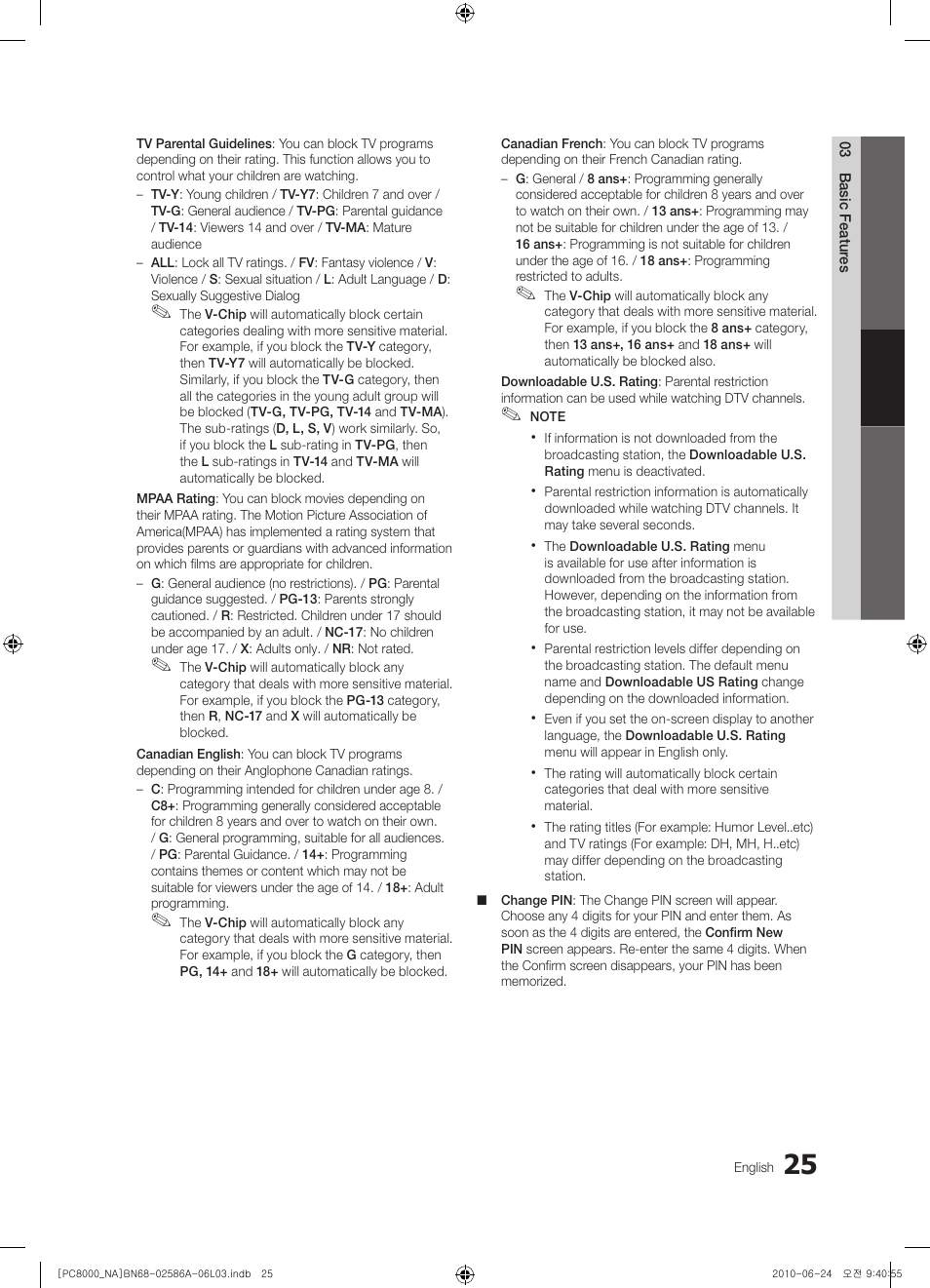 Samsung PN63C8000YFXZA User Manual | Page 25 / 198