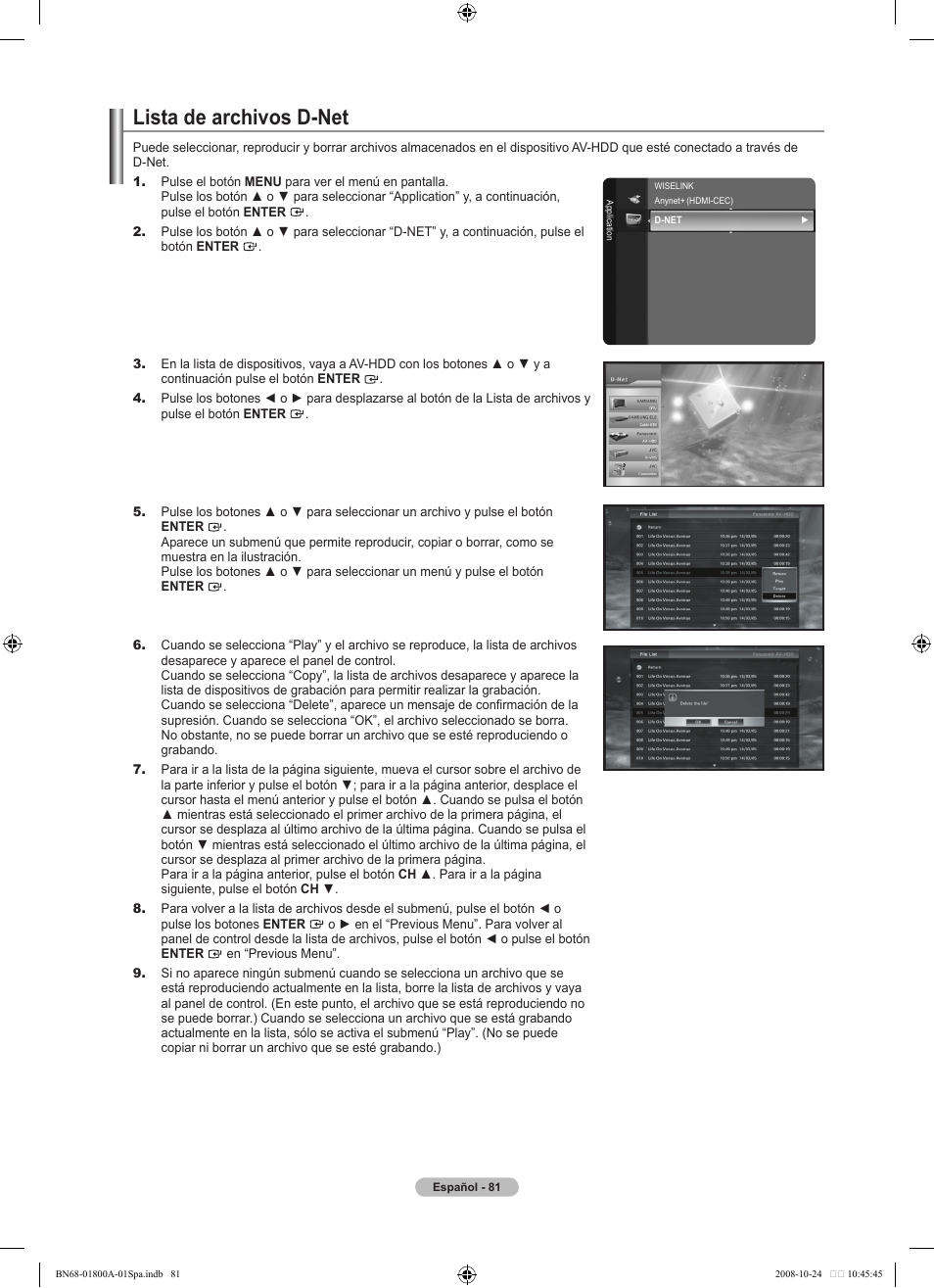 Lista de archivos d-net | Samsung LN32A620A1FXZA User Manual | Page 219 / 263
