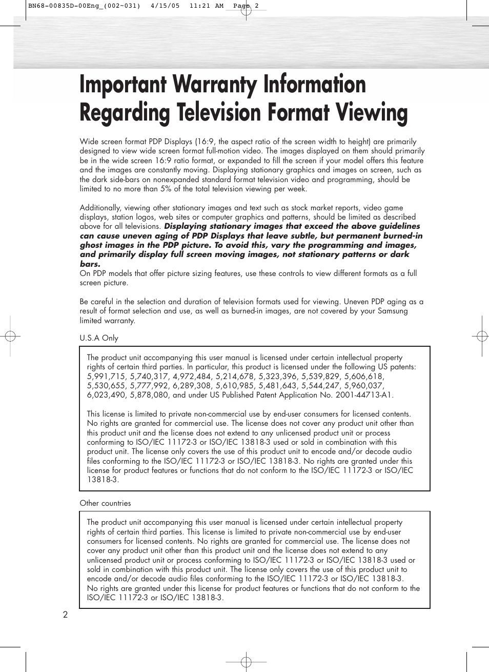 Samsung SPR4212X-XAC User Manual | Page 2 / 144