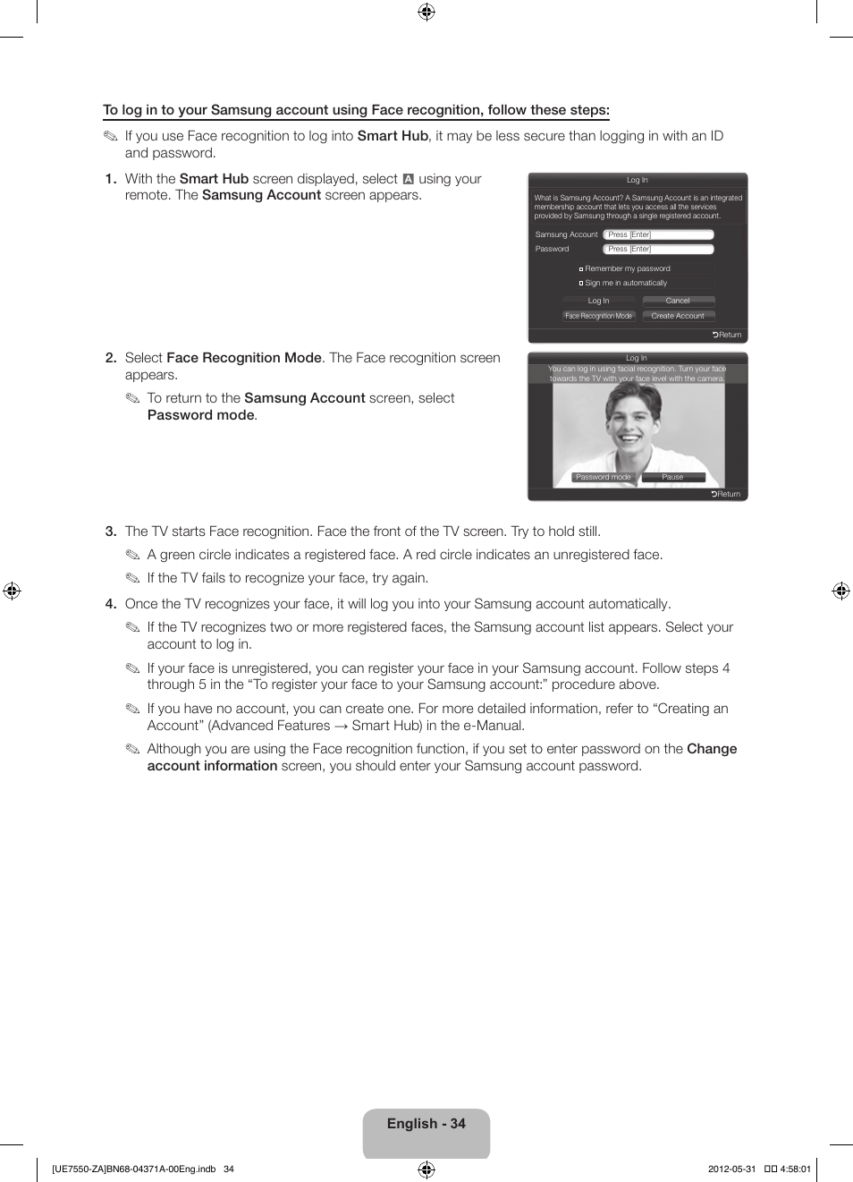 Samsung UN60ES7550FXZA User Manual | Page 34 / 64