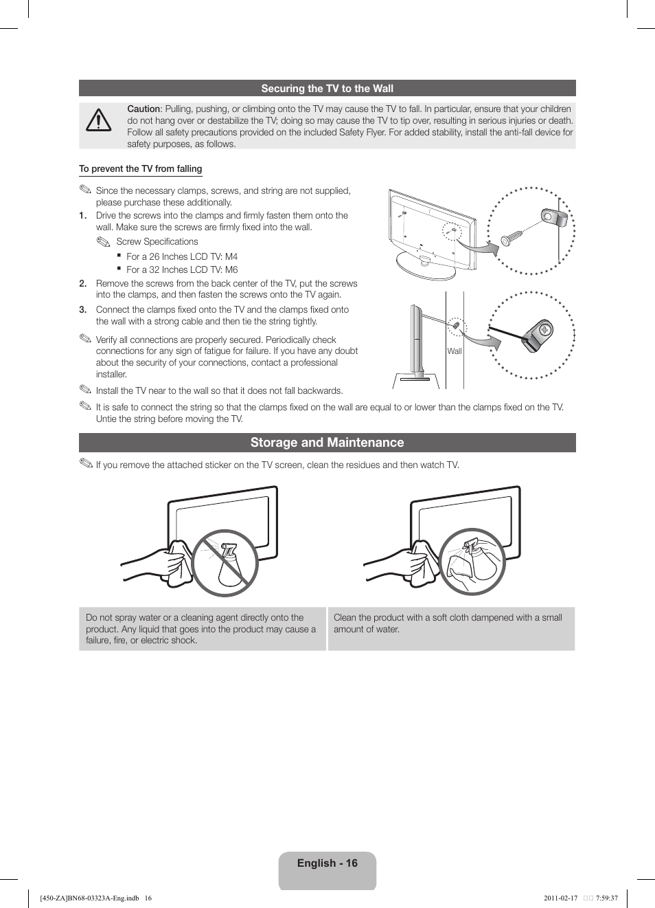 Samsung LN32D430G3DXZA User Manual | Page 16 / 19