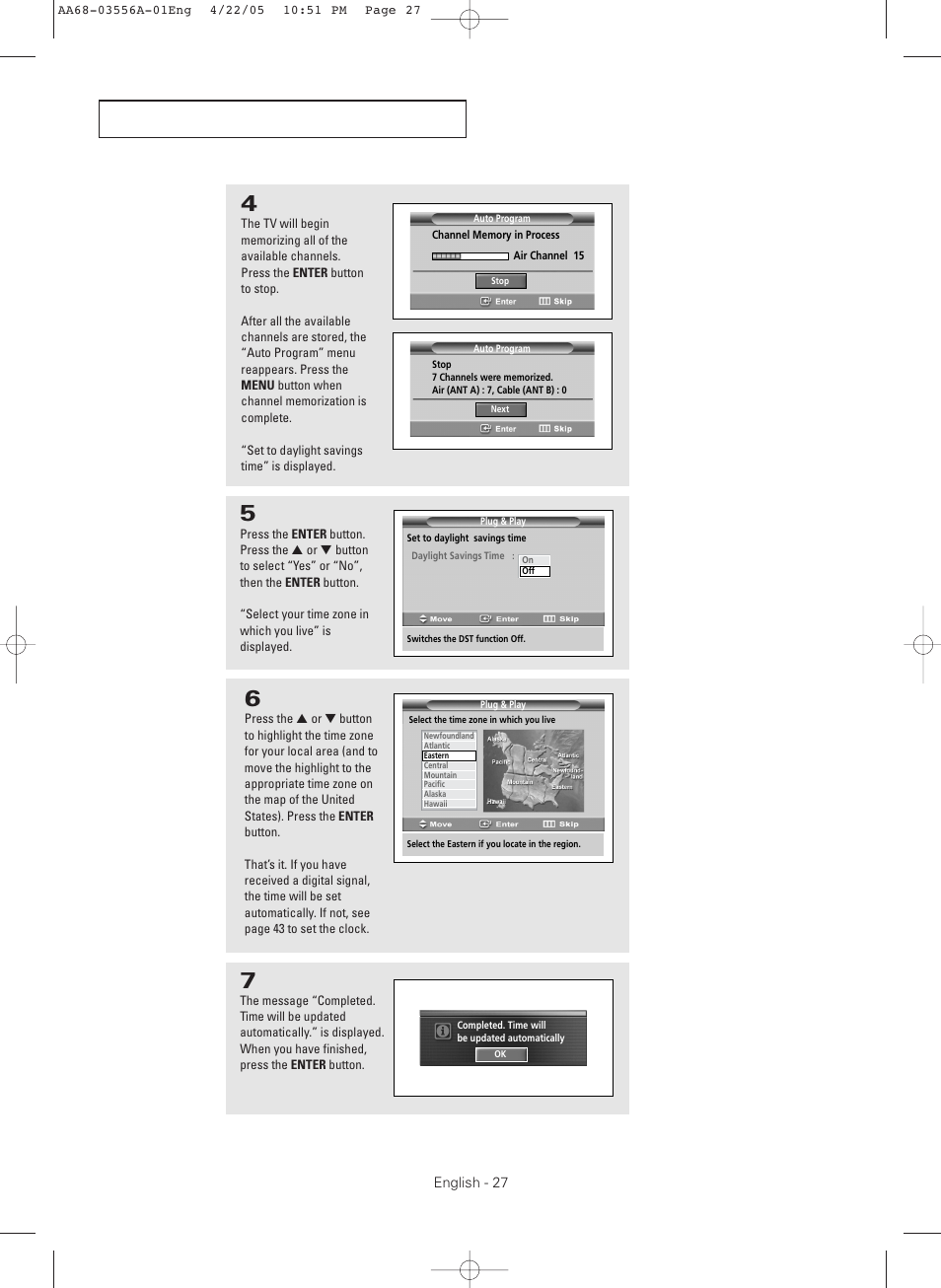 Samsung TXR3079WHKXXAC User Manual | Page 27 / 80