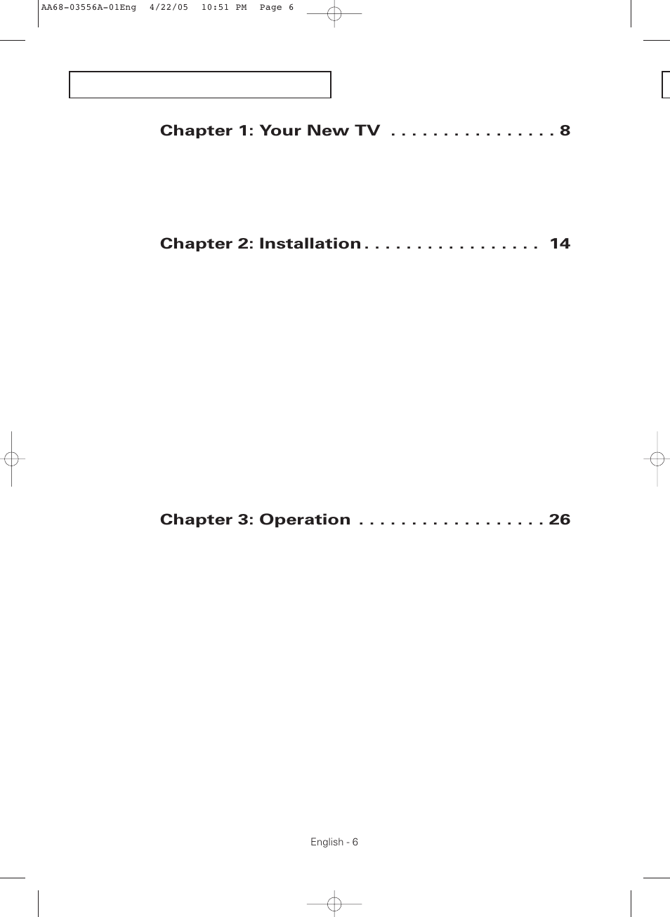 Samsung TXR3079WHKXXAC User Manual | Page 6 / 80