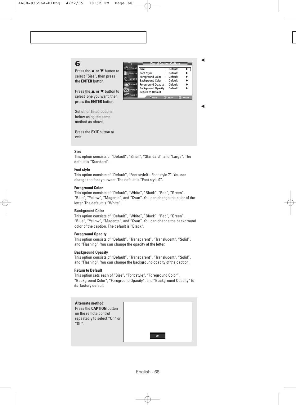 Samsung TXR3079WHKXXAC User Manual | Page 68 / 80