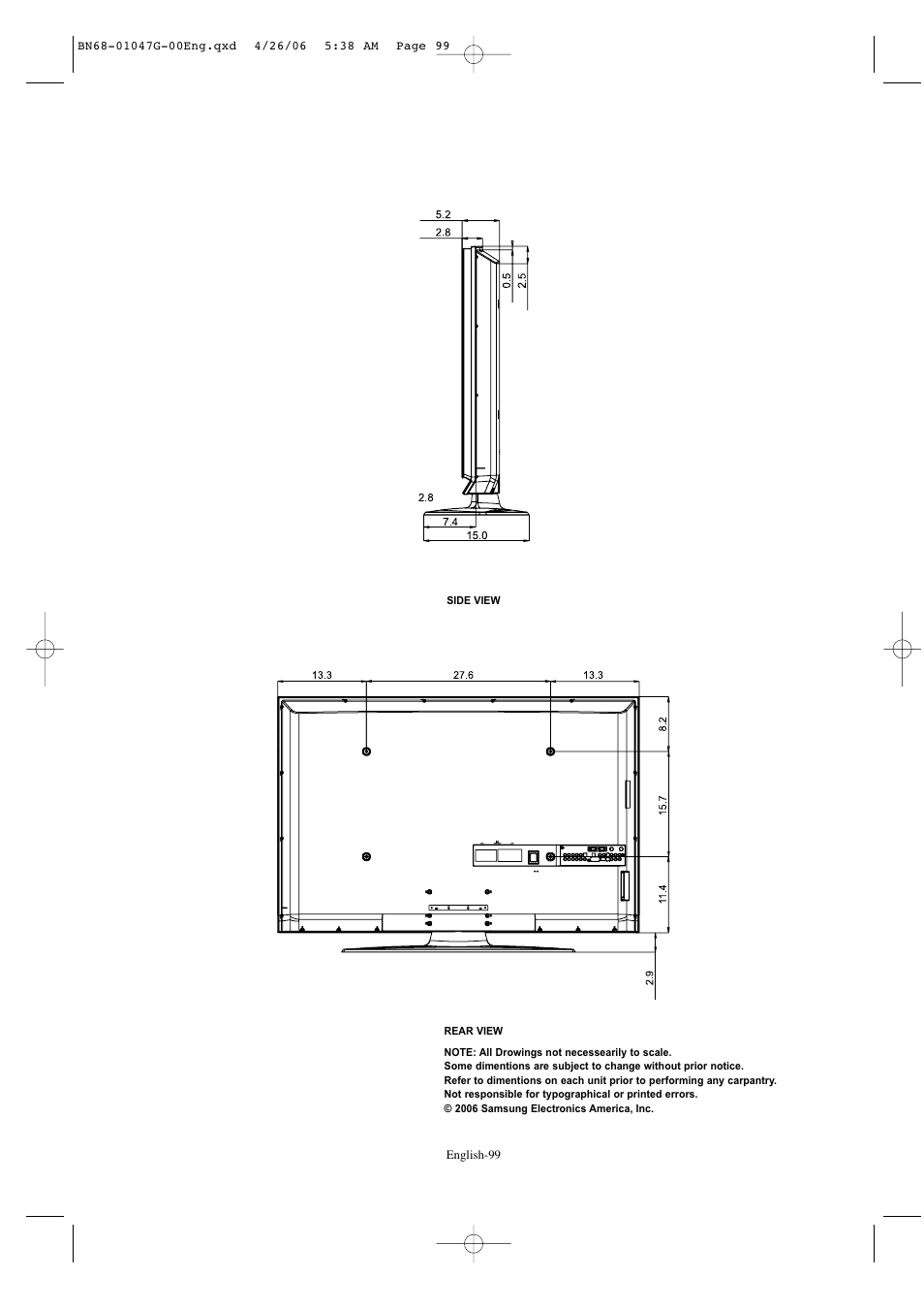 Samsung LNS5797DX-XAA User Manual | Page 101 / 302
