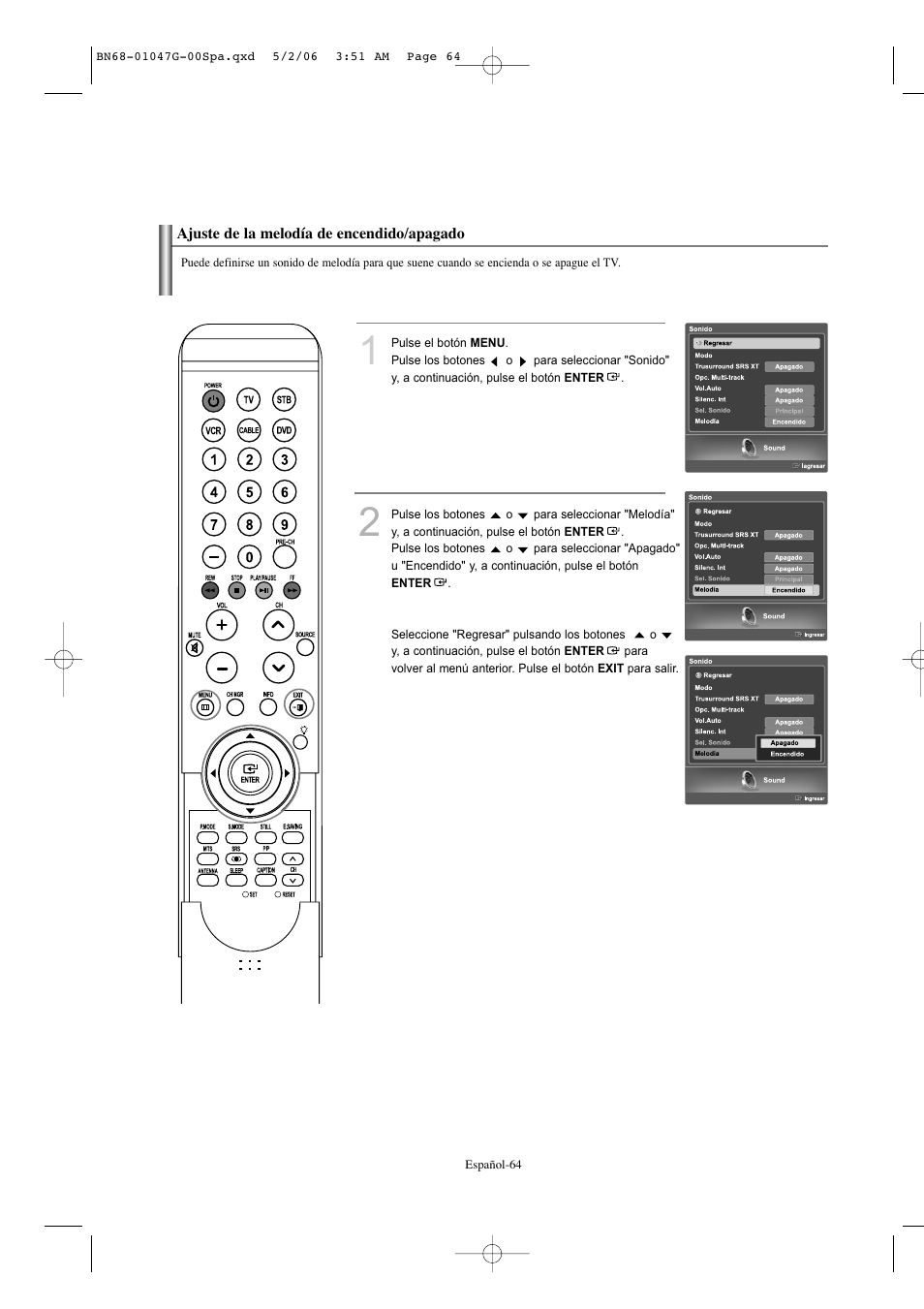 Samsung LNS5797DX-XAA User Manual | Page 266 / 302