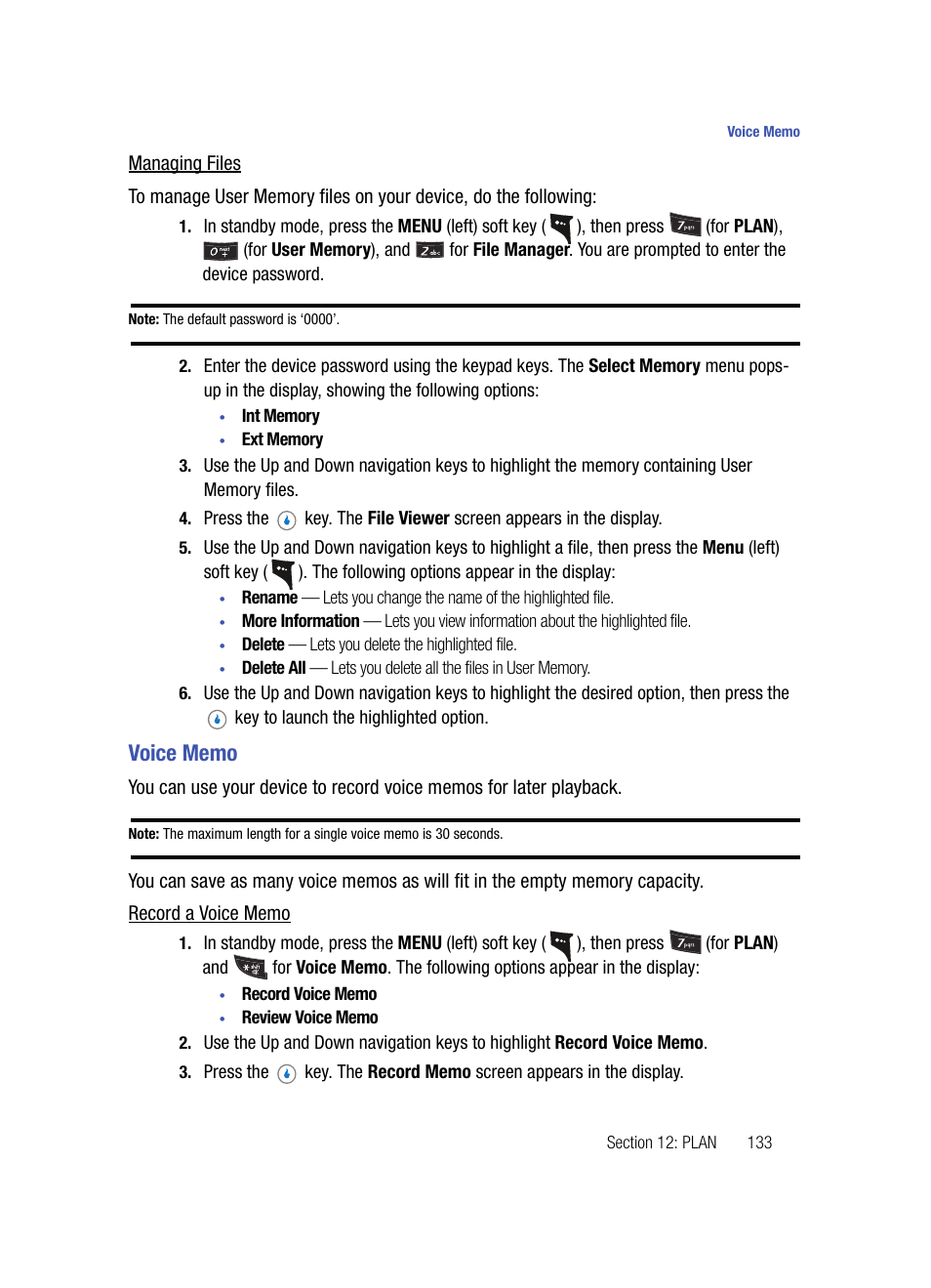 Voice memo | Samsung SPH-A503ZKASKE User Manual | Page 133 / 176