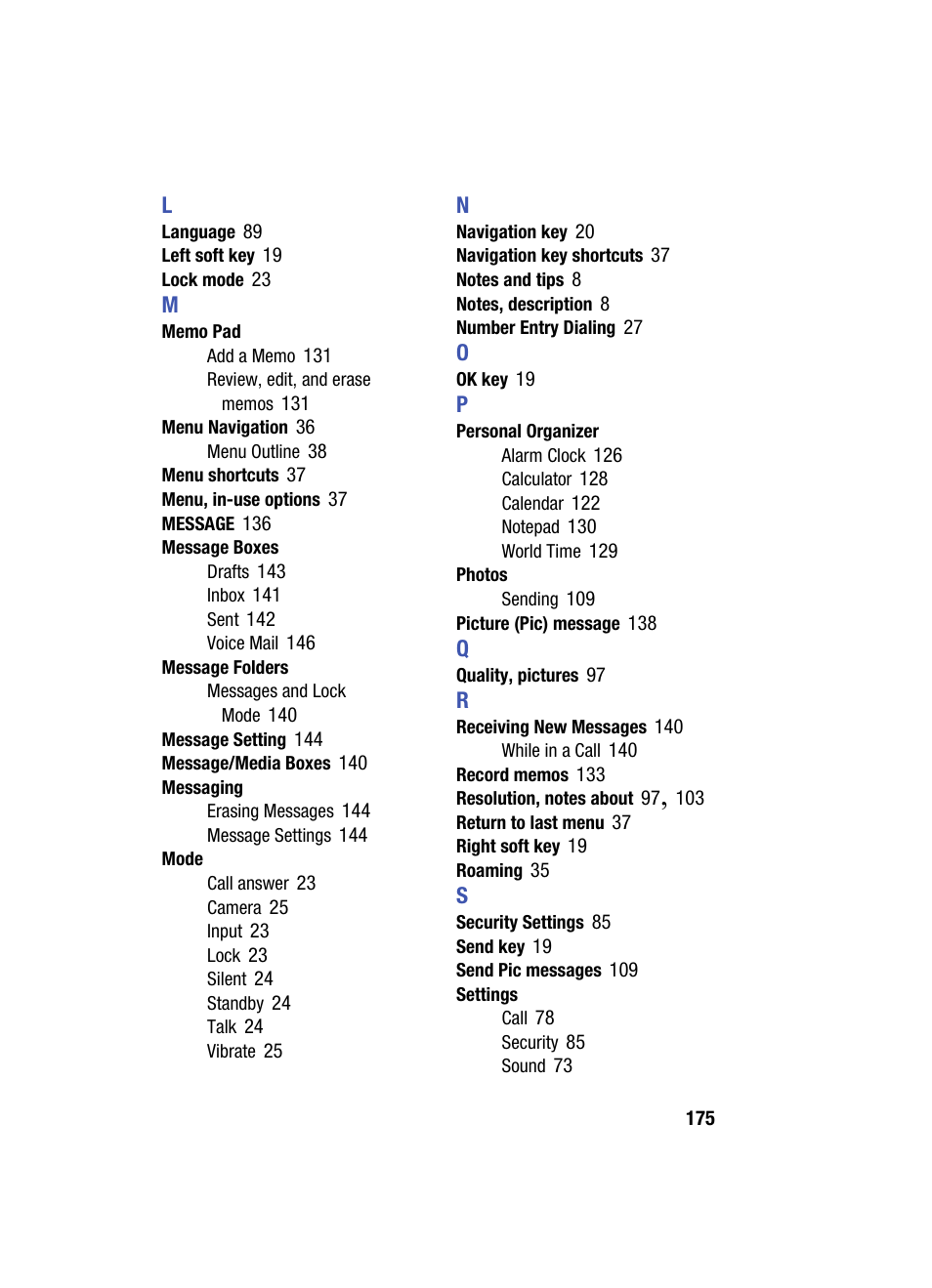 Samsung SPH-A503ZKASKE User Manual | Page 175 / 176
