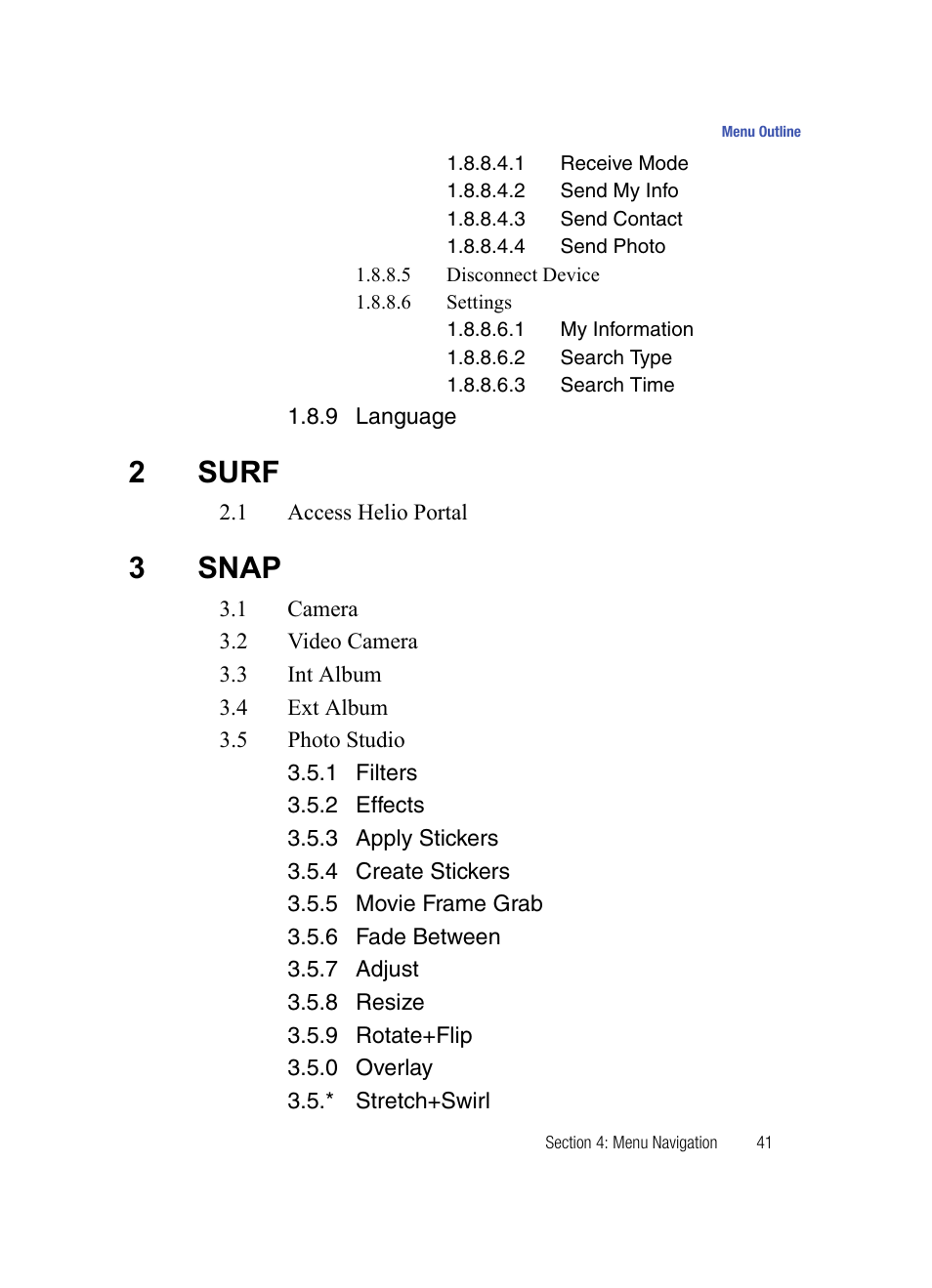2surf, 3snap | Samsung SPH-A503ZKASKE User Manual | Page 41 / 176