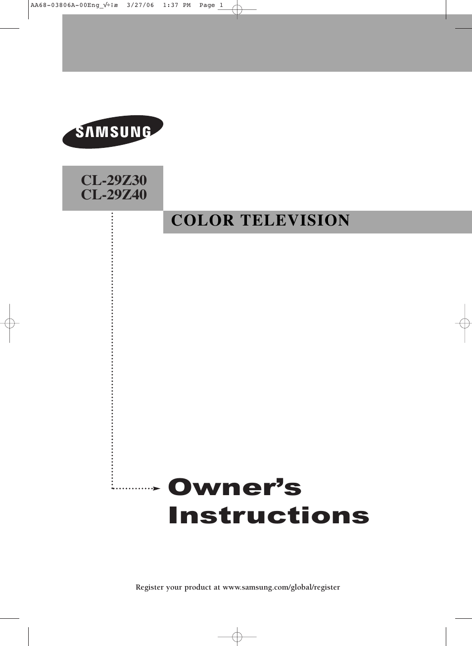 Samsung CL29Z30PQTXXAX User Manual | 34 pages