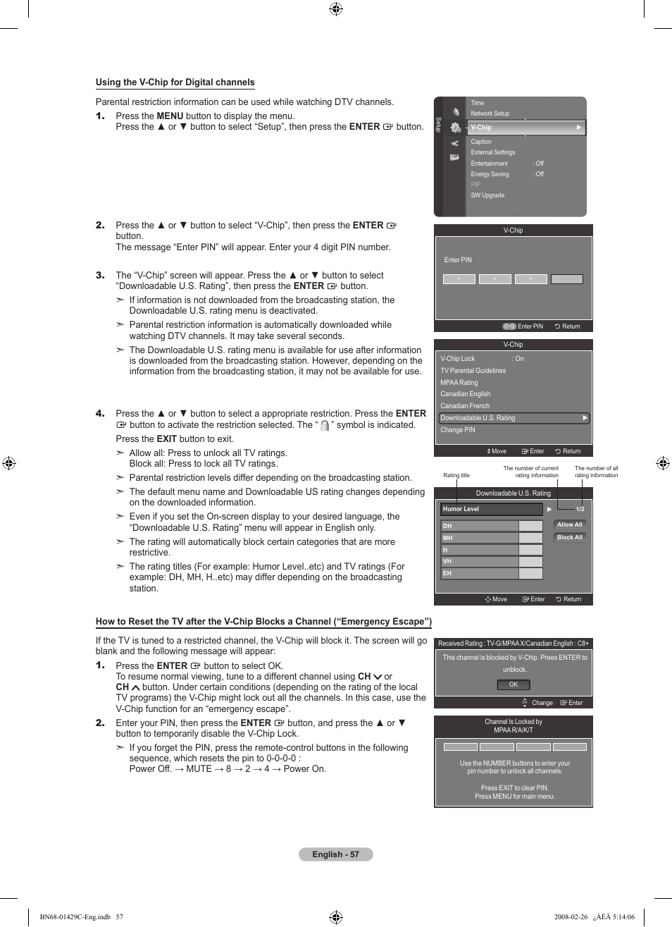 Samsung LN46A650A1FXZA User Manual | Page 59 / 222