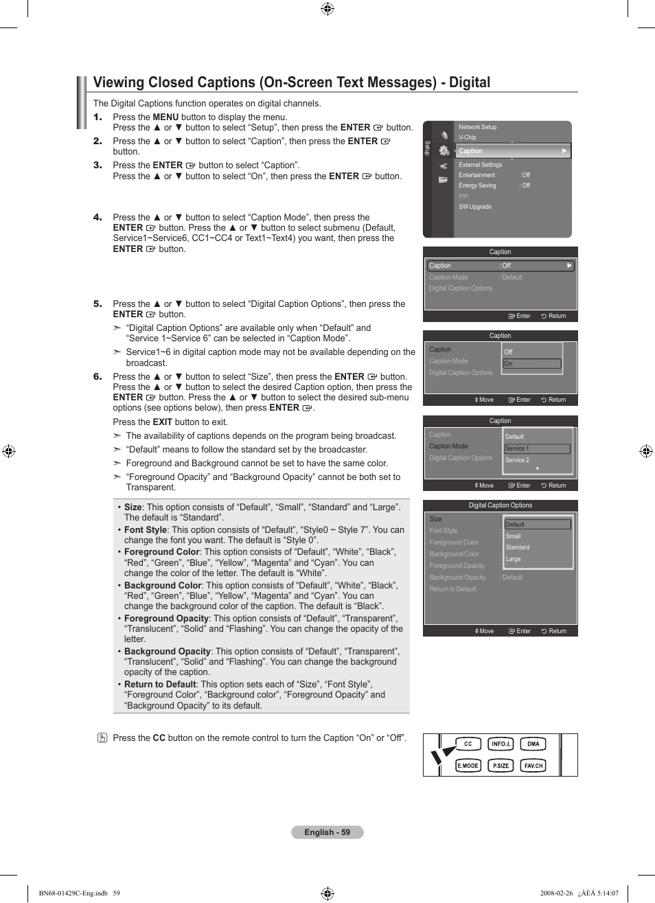 Samsung LN46A650A1FXZA User Manual | Page 61 / 222