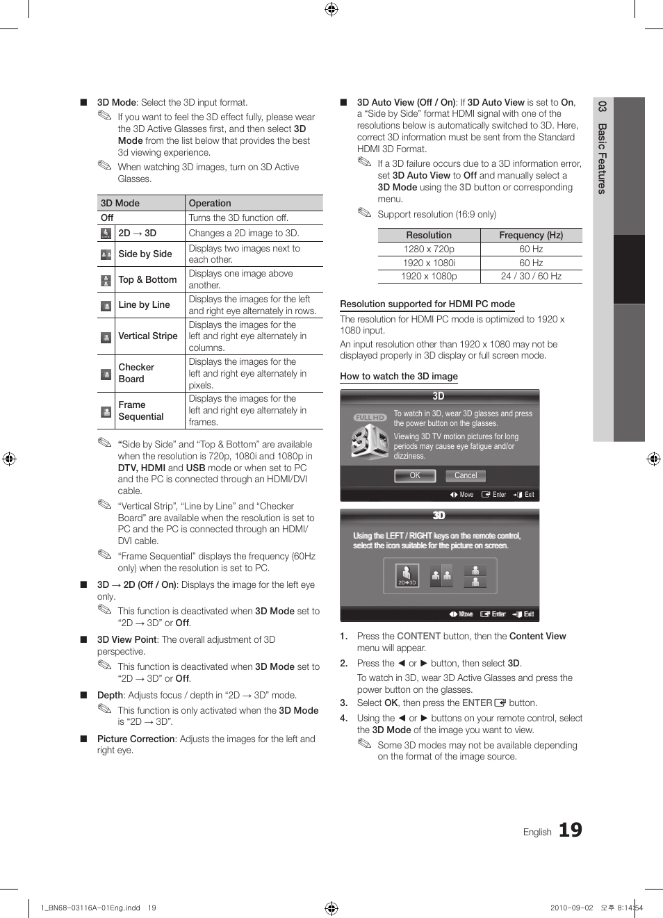 Samsung PN50C680G5FXZA User Manual | Page 19 / 56