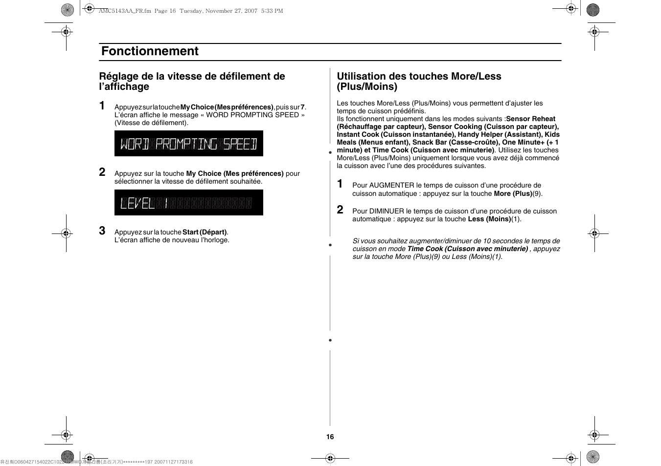 Fonctionnement | Amana AMC5143BCW User Manual | Page 50 / 104