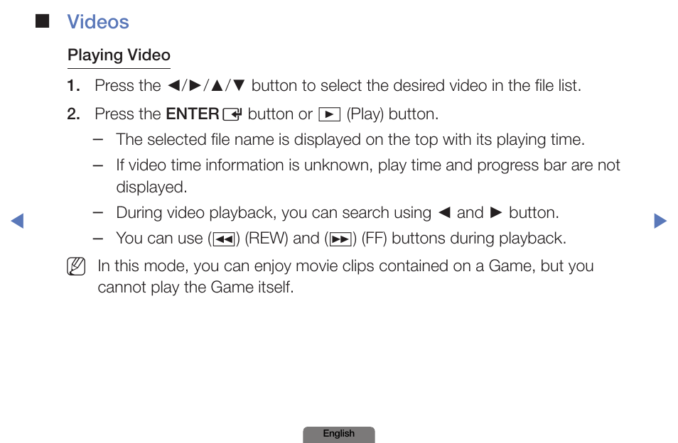 Videos | Samsung PN51E490B4FXZA User Manual | Page 154 / 195