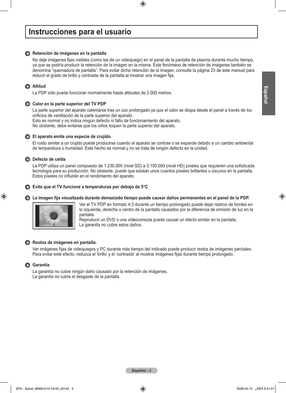 Instrucciones para el usuario | Samsung PN50A550S1FXZA User Manual | Page 109 / 205