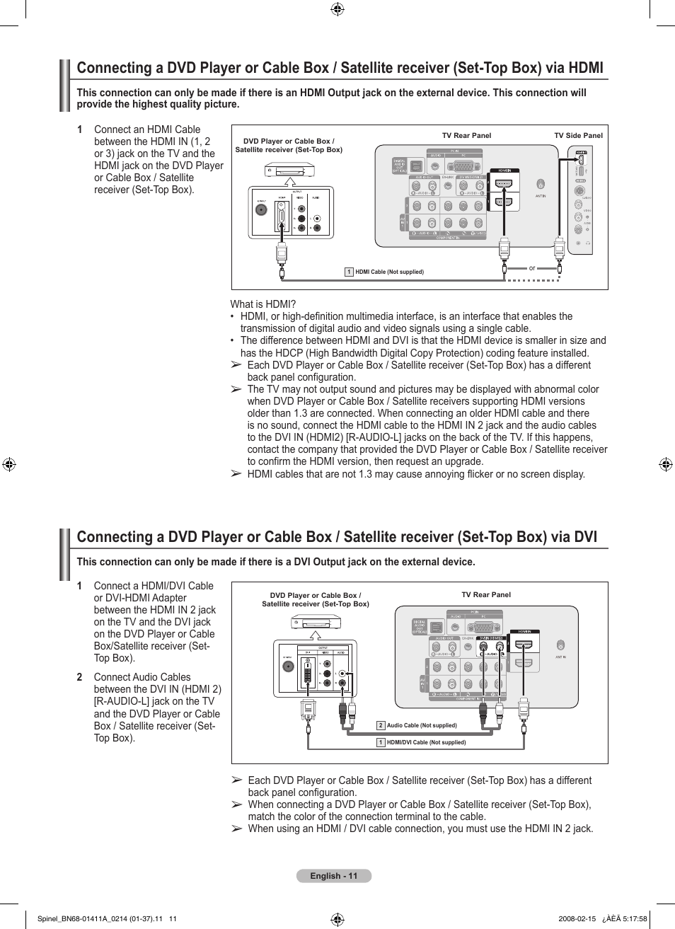 Samsung PN50A550S1FXZA User Manual | Page 11 / 205