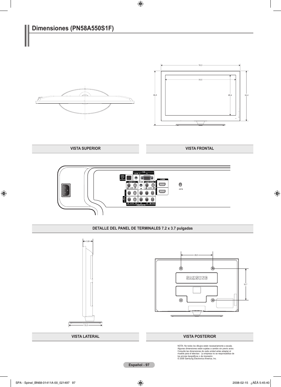 Samsung PN50A550S1FXZA User Manual | Page 203 / 205
