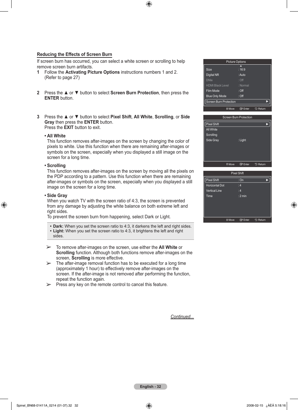 Samsung PN50A550S1FXZA User Manual | Page 32 / 205