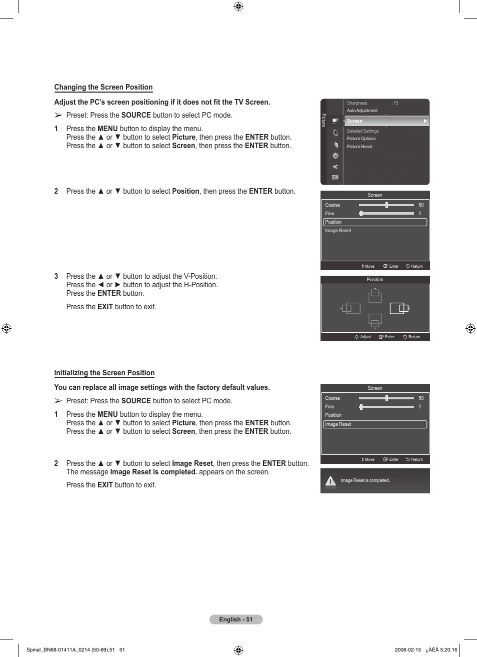 Samsung PN50A550S1FXZA User Manual | Page 51 / 205