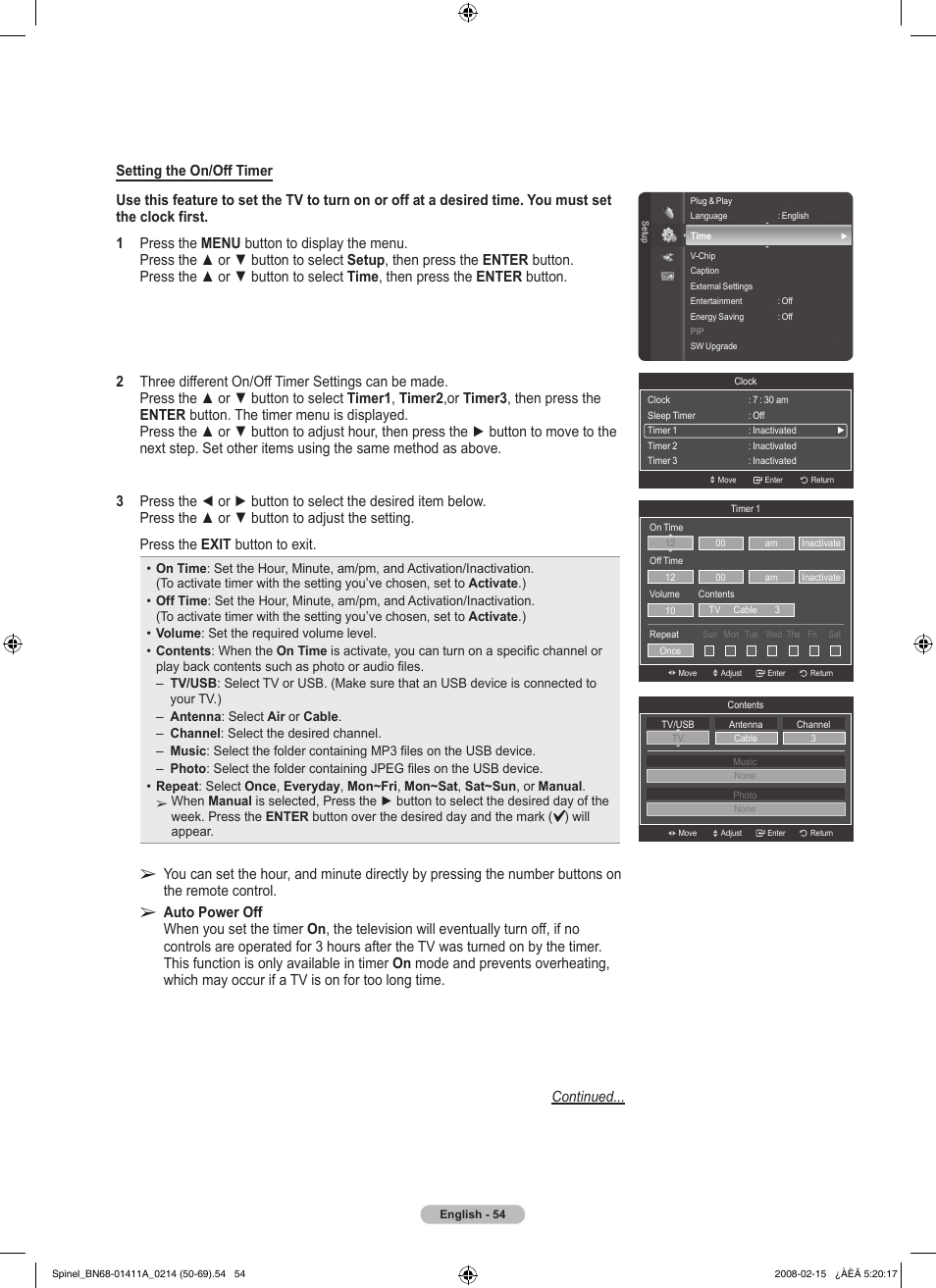 Samsung PN50A550S1FXZA User Manual | Page 54 / 205