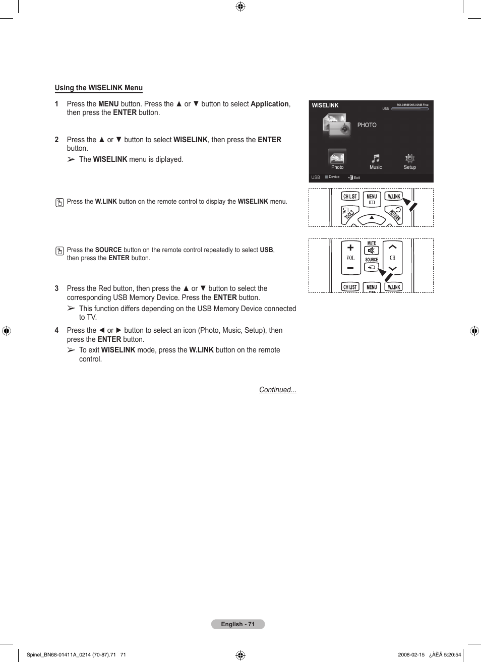 Samsung PN50A550S1FXZA User Manual | Page 71 / 205