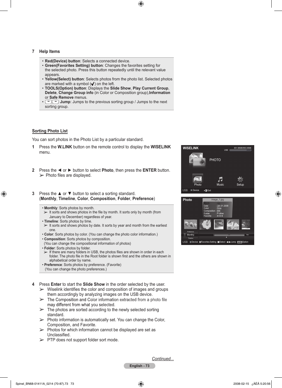 Samsung PN50A550S1FXZA User Manual | Page 73 / 205