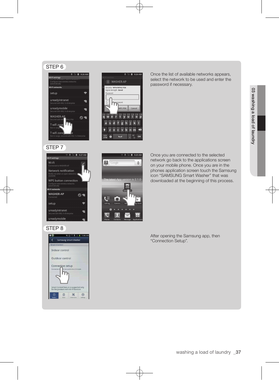 Samsung WF455ARGSGR-AA User Manual | Page 37 / 276