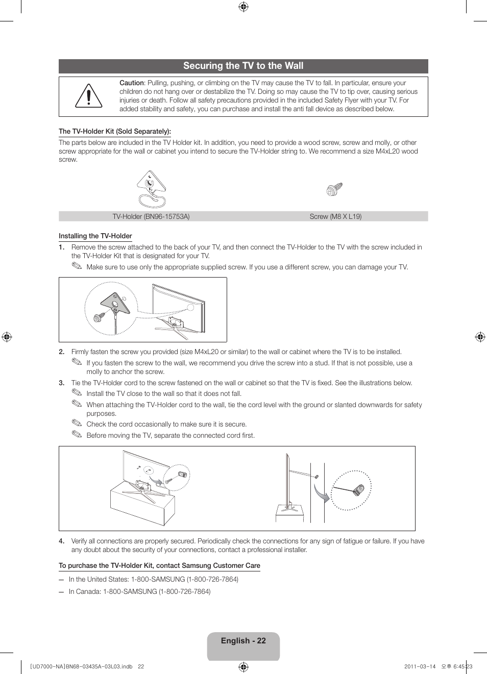 Samsung UN55D7000LFXZA User Manual | Page 22 / 76