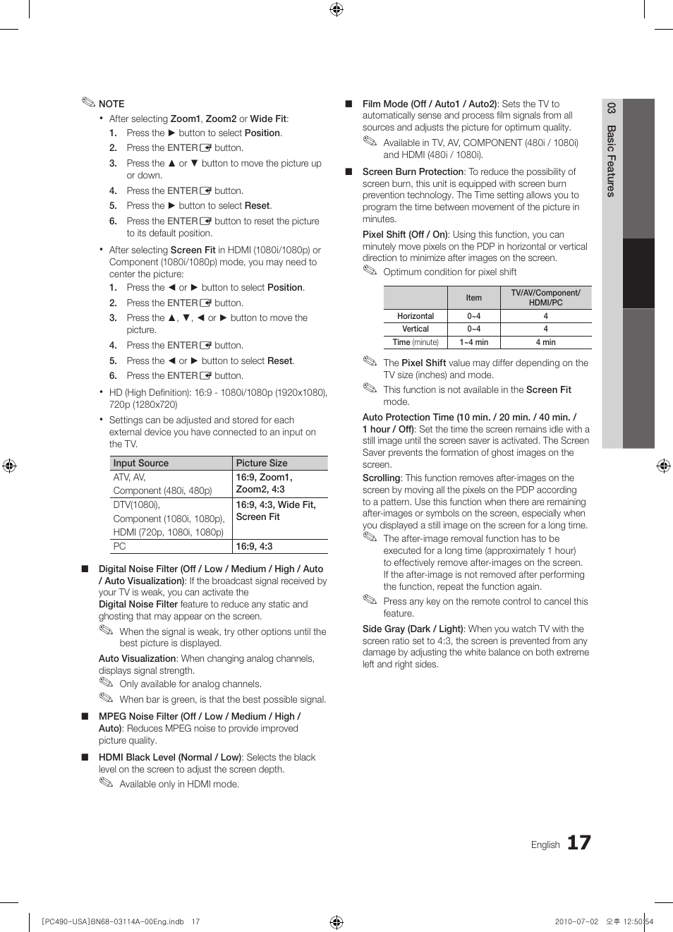 Samsung PN50C490B3DXZA User Manual | Page 17 / 46
