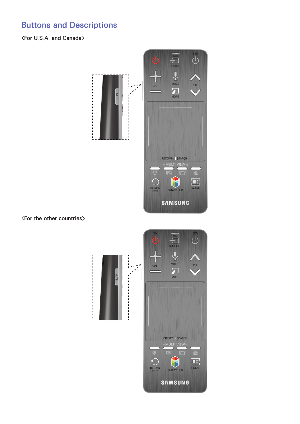 35 buttons and descriptions, Buttons and descriptions | Samsung KN55S9CAFXZA User Manual | Page 42 / 172