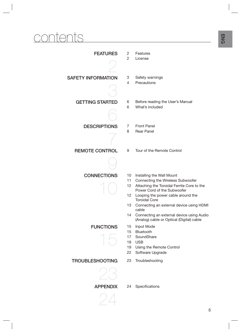Samsung HW-F551-ZA User Manual | Page 5 / 26