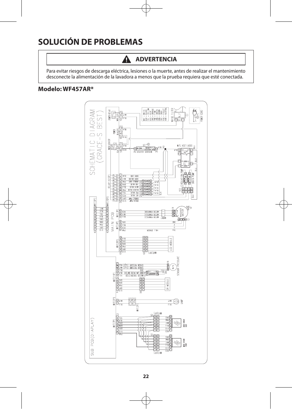 Solución de problemas | Samsung WF455ARGSWR-A2 User Manual | Page 50 / 84