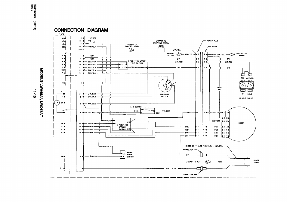 Connection diagram | Amana LWD70AL PLWDTOAL User Manual | Page 3 / 7