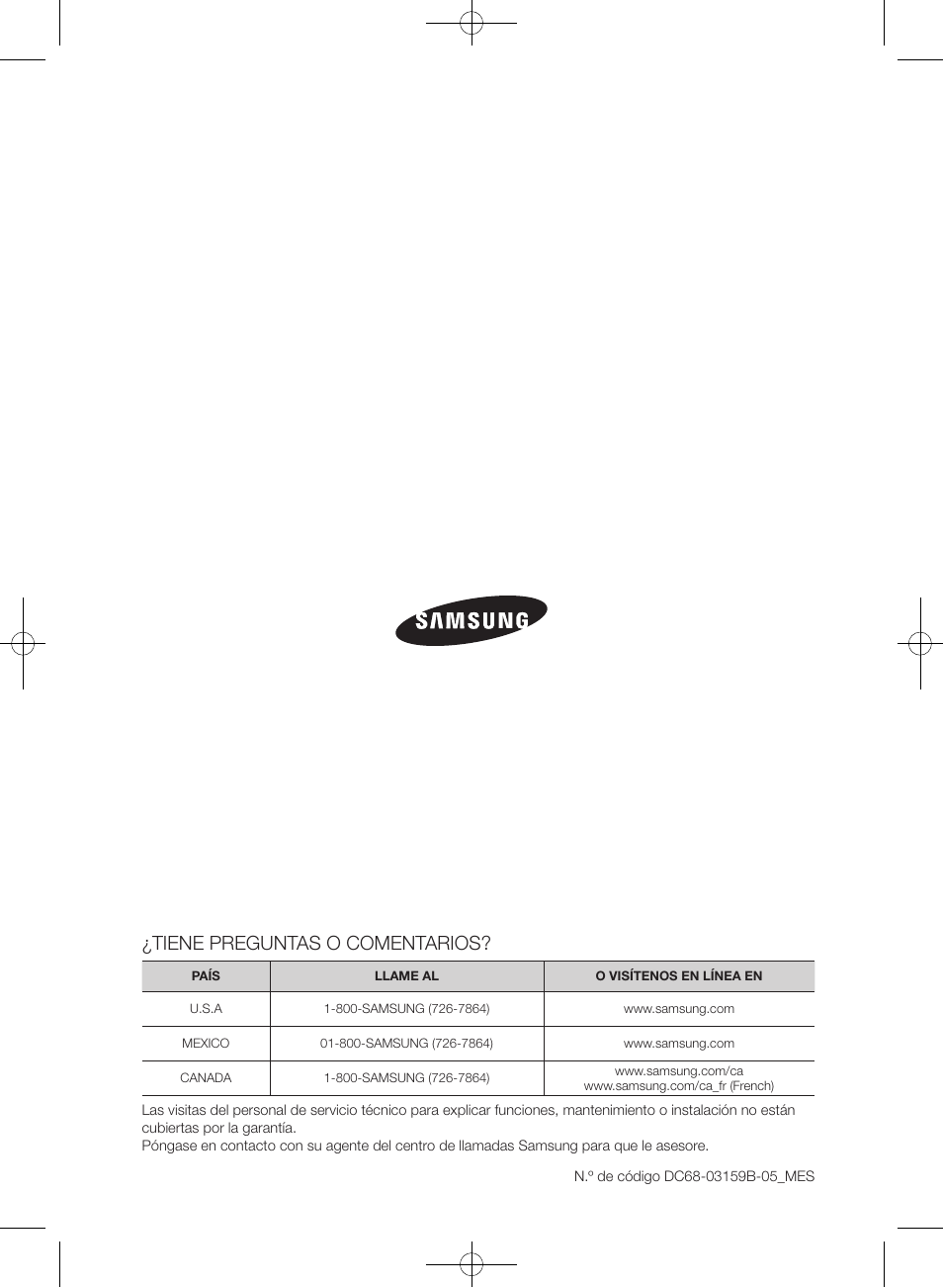 Tiene preguntas o comentarios | Samsung WF435ATGJRA-A1 User Manual | Page 144 / 144