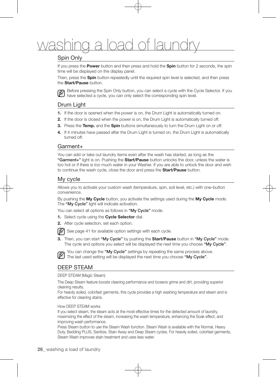 Washing a load of laundry | Samsung WF435ATGJRA-A1 User Manual | Page 26 / 144
