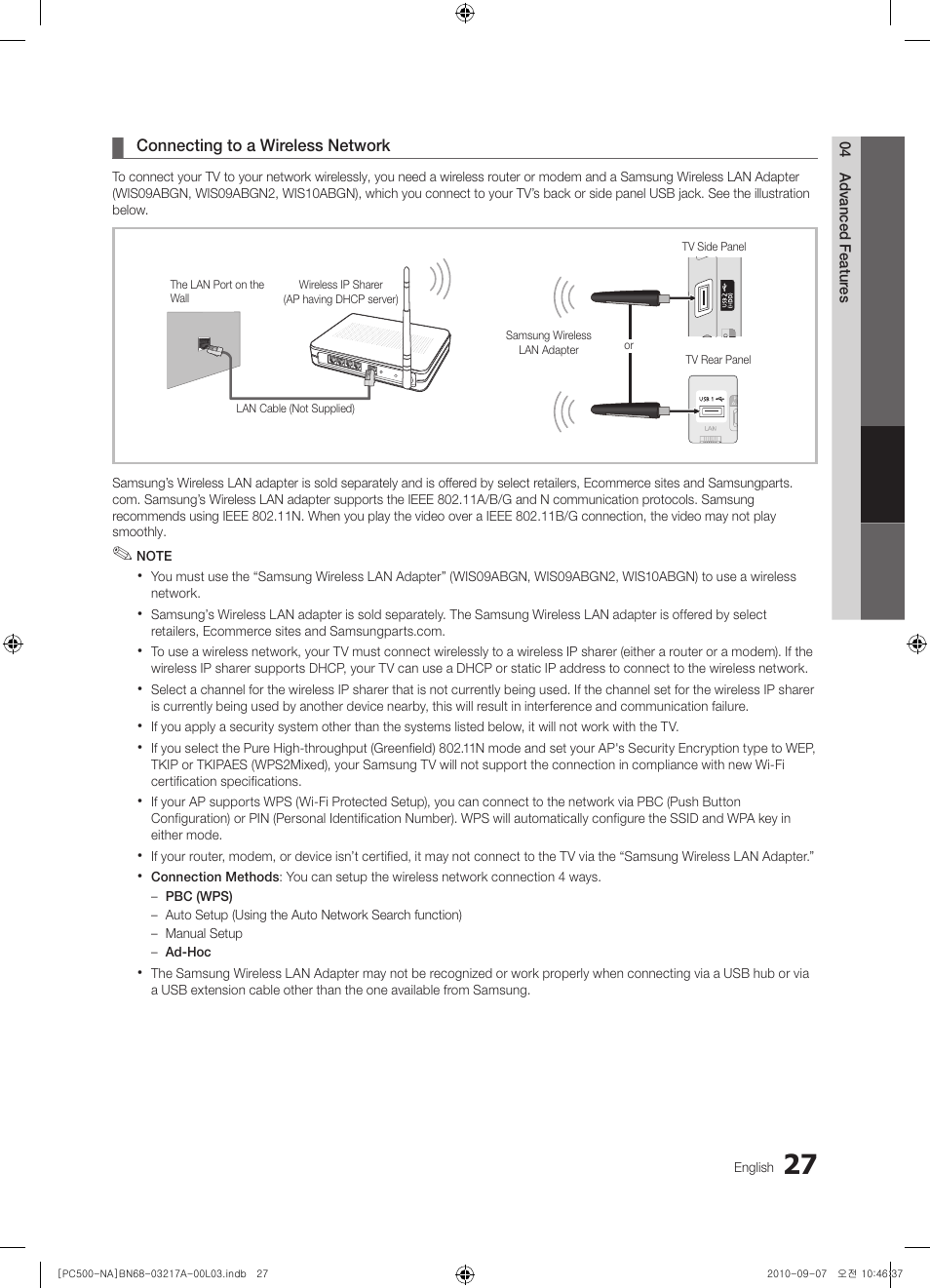 Samsung PN58C500G2FXZA User Manual | Page 27 / 156
