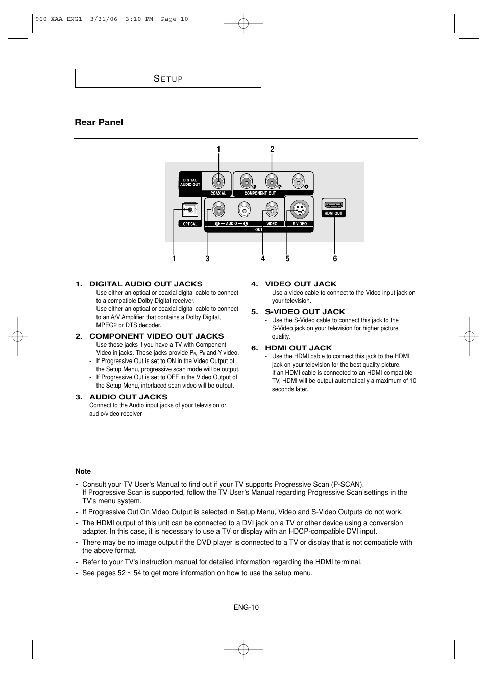 Samsung DVD-HD960-XAA User Manual | Page 10 / 64