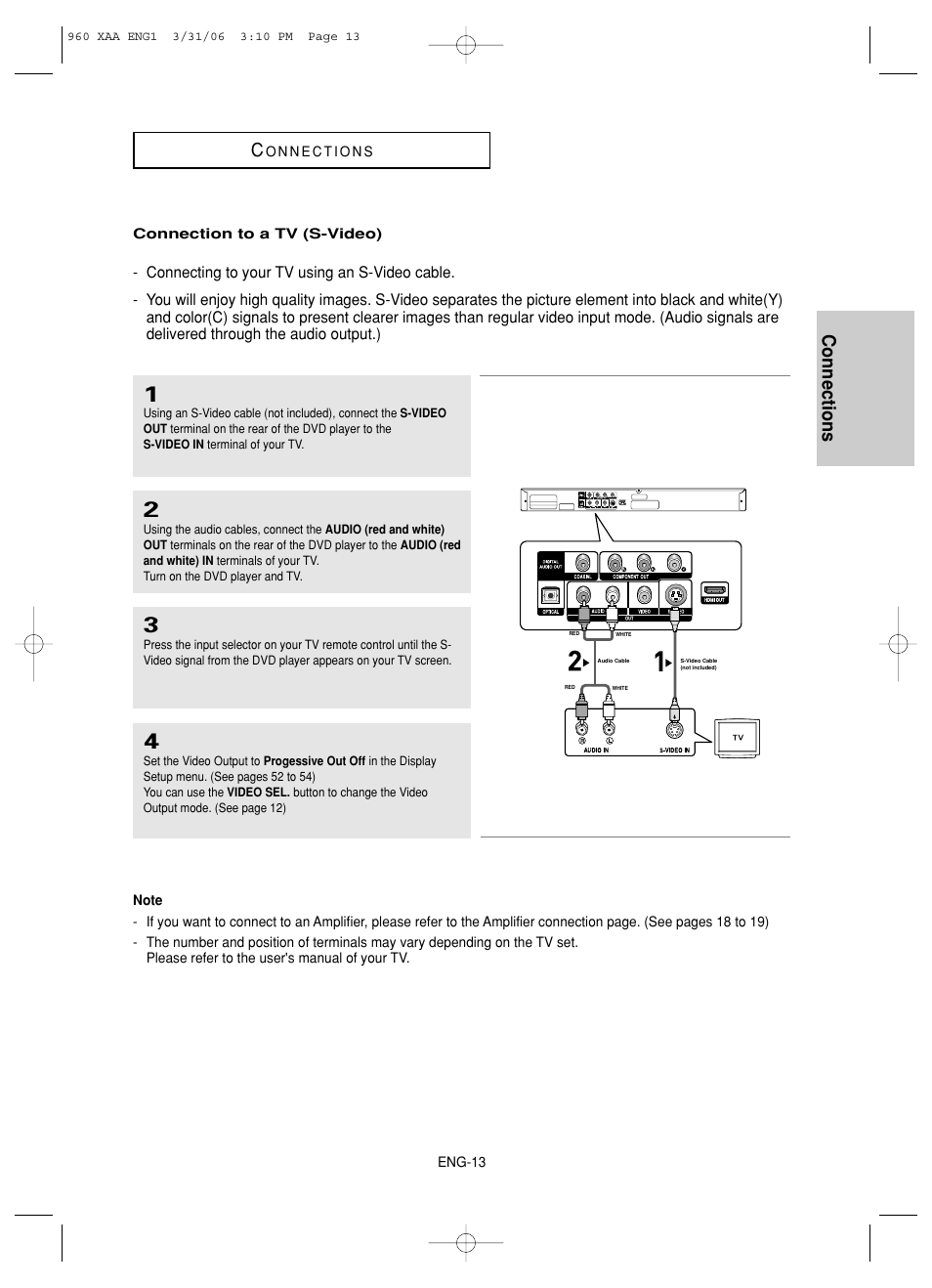 Connections c | Samsung DVD-HD960-XAA User Manual | Page 13 / 64