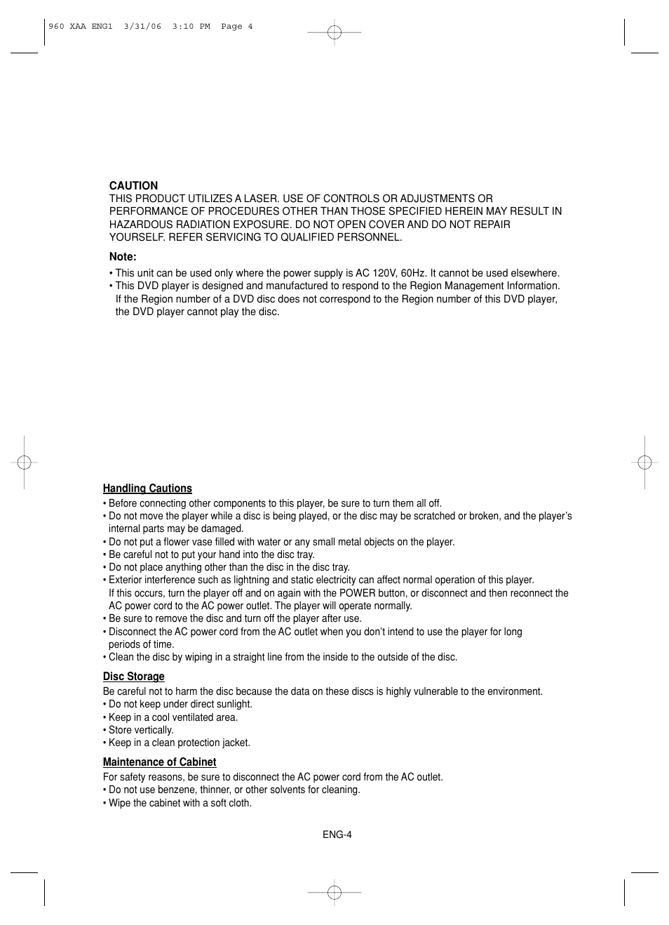 Samsung DVD-HD960-XAA User Manual | Page 4 / 64