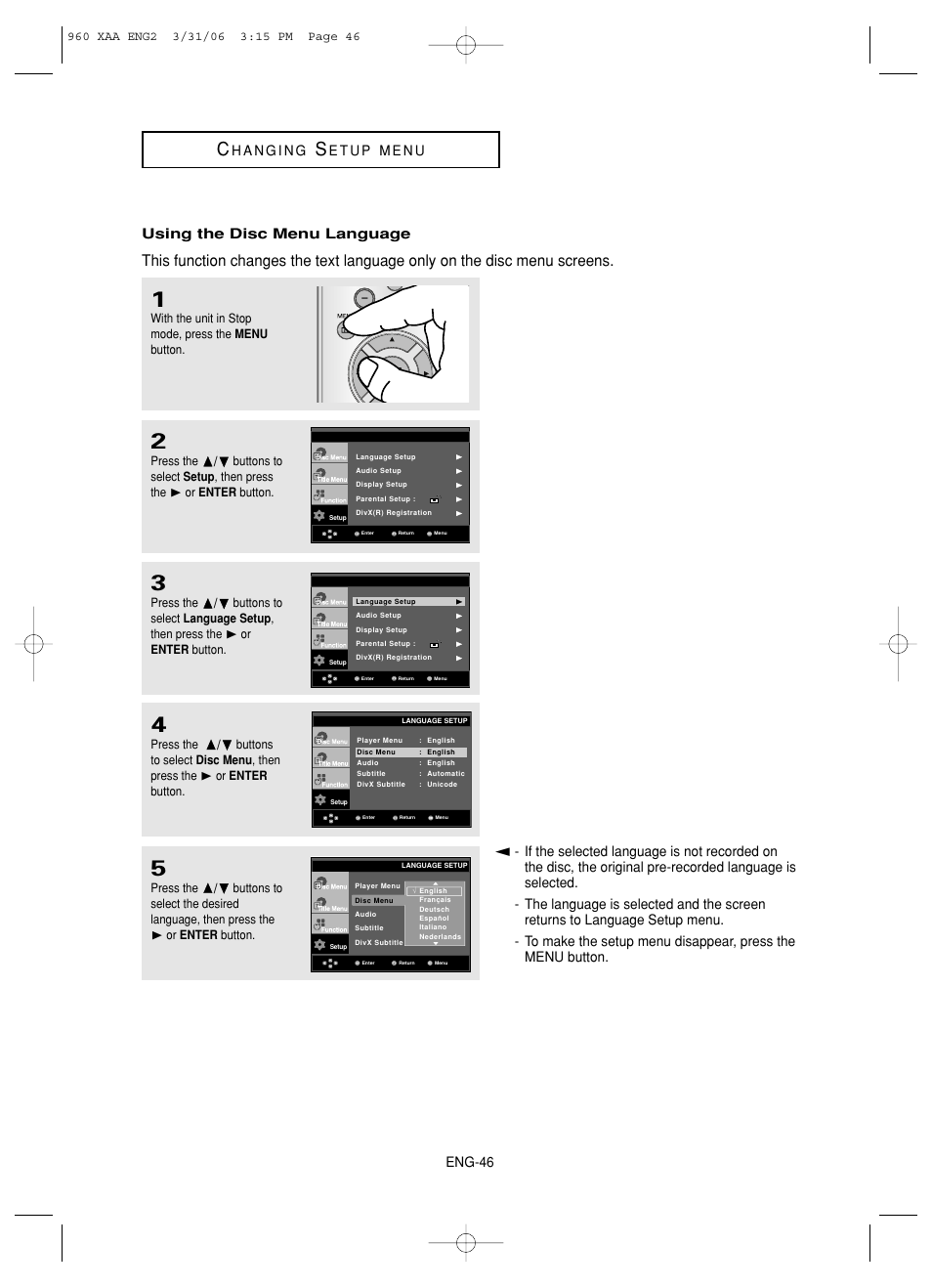 Eng-46 | Samsung DVD-HD960-XAA User Manual | Page 46 / 64