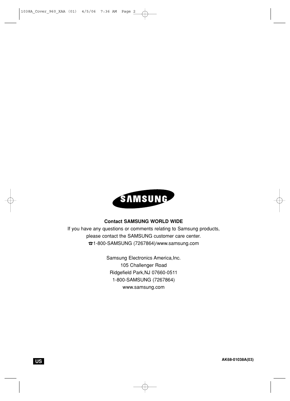 Samsung DVD-HD960-XAA User Manual | Page 64 / 64