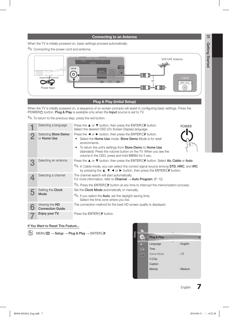 Samsung LN26C350D1DXZA User Manual | Page 7 / 33