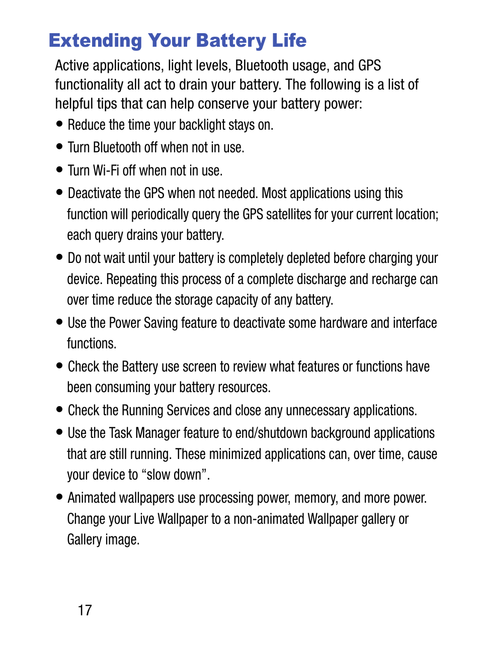 Extending your battery life | Samsung SM-S890LZKATFN User Manual | Page 24 / 459