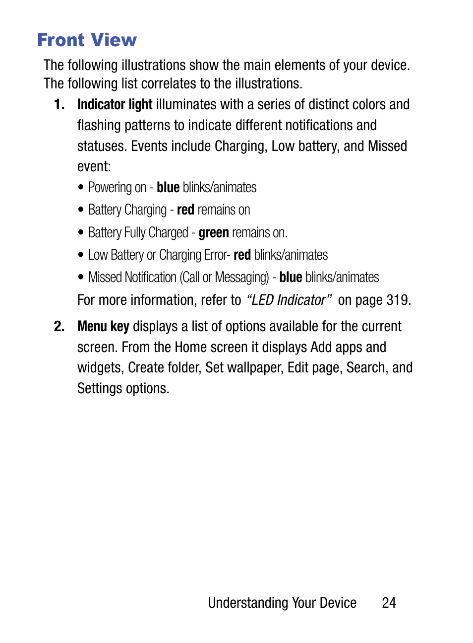 Front view | Samsung SM-S890LZKATFN User Manual | Page 31 / 459