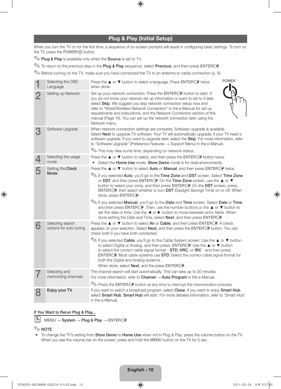 Samsung PN64D550C1FXZA User Manual | Page 10 / 67