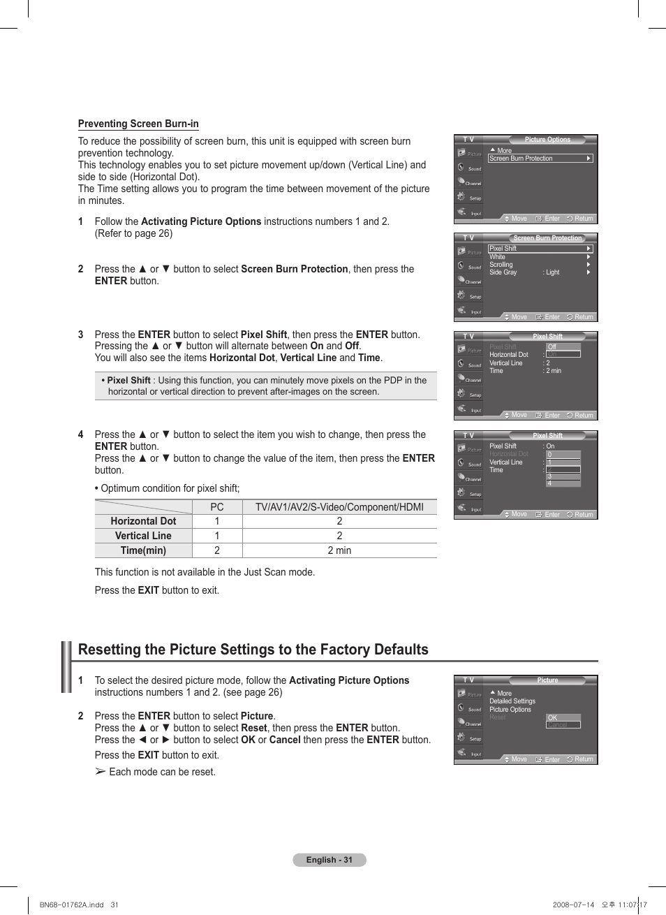 Samsung PL50A440P1DXZX User Manual | Page 31 / 145