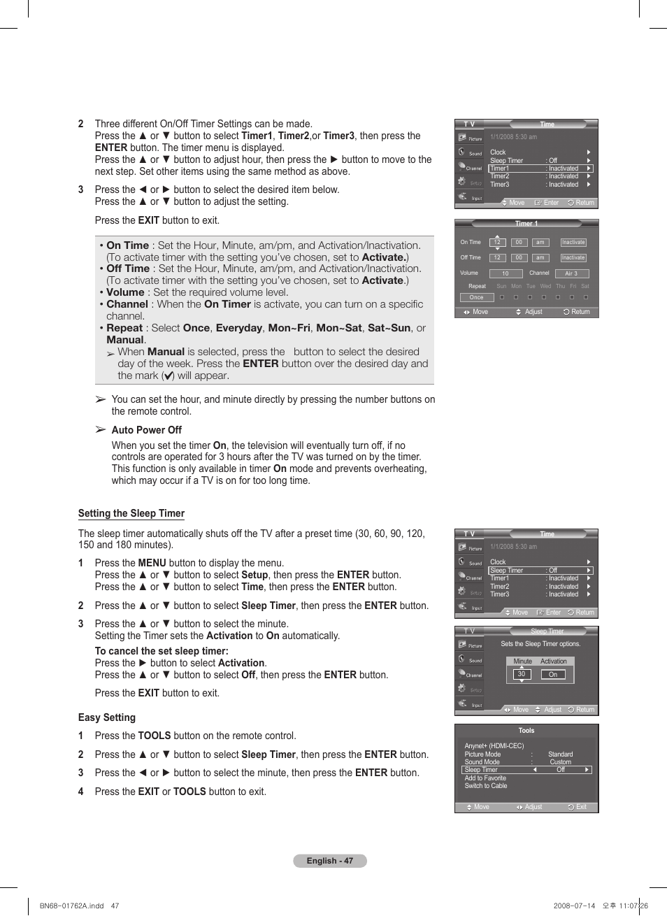 Samsung PL50A440P1DXZX User Manual | Page 47 / 145
