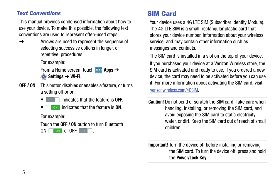 Sim card | Samsung SM-P905VZKAVZW User Manual | Page 11 / 158
